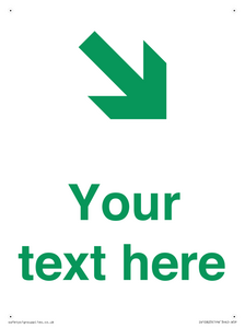 Custom Safe Condition inverse: Green Down right arrow